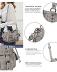 Vintage Studded Vegan Leather Everyday Bag | Custom Hardware