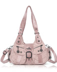 Vintage Utility Multi-Pocket Slouchy Hobo Shoulder Bag