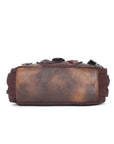 Washed Vintage Multi-Pocket Buckle Shoulder Bag