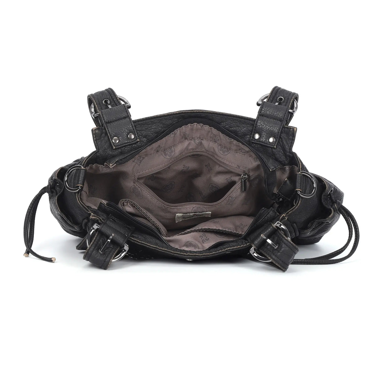 Vintage Biker Multi-Pocket Satchel Shoulder Bag