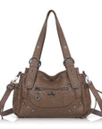 Vintage Biker Multi-Pocket Satchel Shoulder Bag