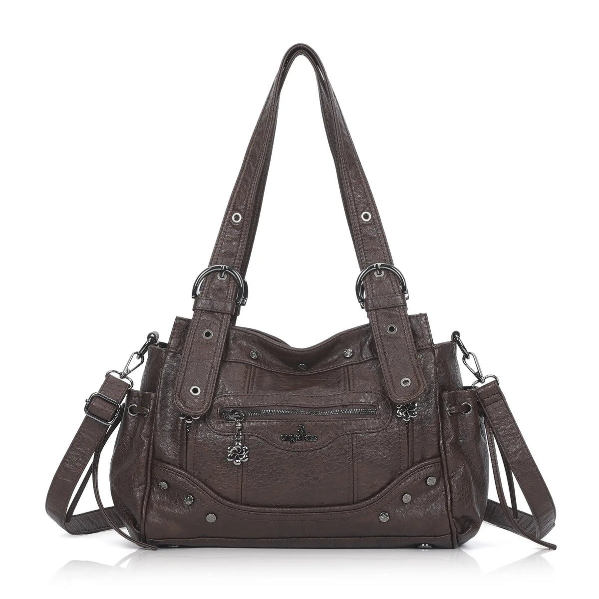 Vintage Biker Multi-Pocket Satchel Shoulder Bag