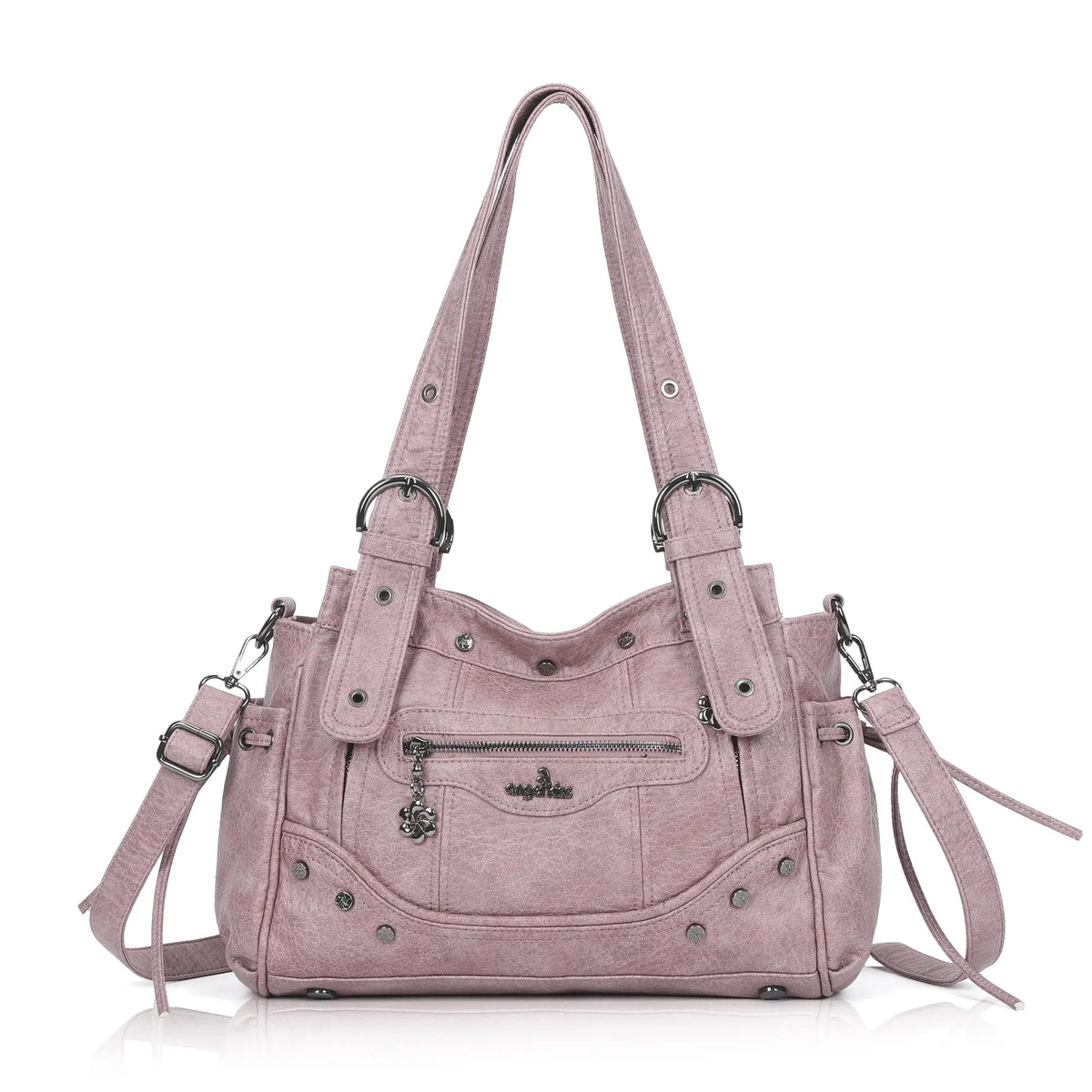 Vintage Biker Multi-Pocket Satchel Shoulder Bag