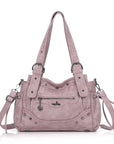 Vintage Biker Multi-Pocket Satchel Shoulder Bag