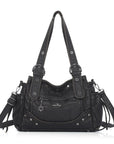 Vintage Biker Multi-Pocket Satchel Shoulder Bag