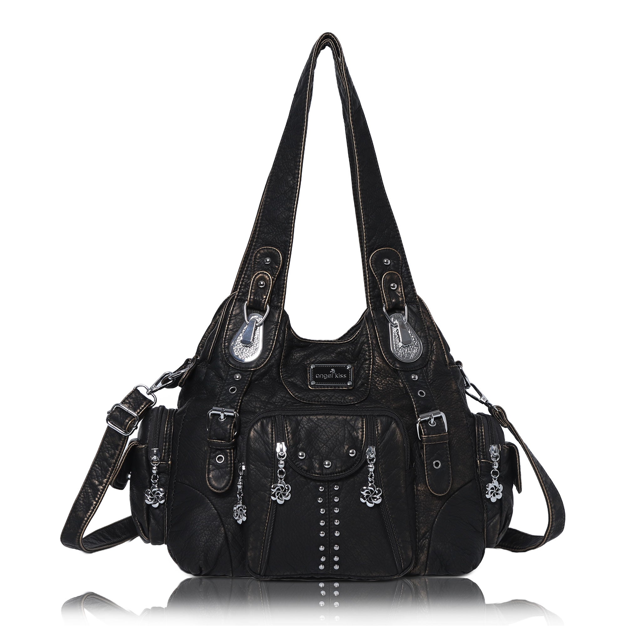 本日限定❗62%off❗MADE IN ITALY✨ファーストキス✨エンジェル angelkissbag Hobo shoulder purses crossbody Soft washed