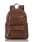 Outdoor Travel Backpack – Vintage Vegan Leather Hiking Daypack with Multi-Pocket Design | Angelkiss