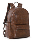 Outdoor Travel Backpack – Vintage Vegan Leather Hiking Daypack with Multi-Pocket Design | Angelkiss