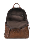 Outdoor Travel Backpack – Vintage Vegan Leather Hiking Daypack with Multi-Pocket Design | Angelkiss