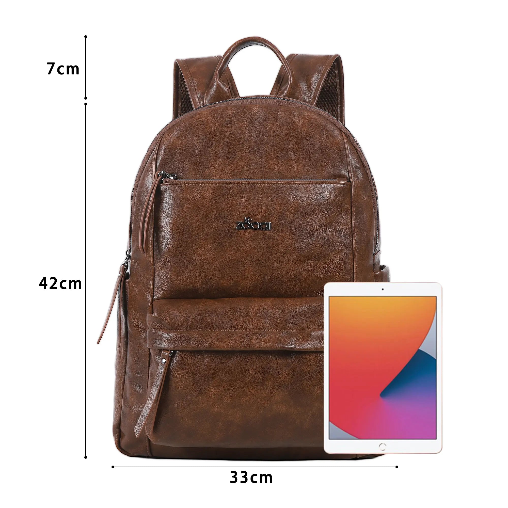 Outdoor Travel Backpack – Vintage Vegan Leather Hiking Daypack with Multi-Pocket Design | Angelkiss