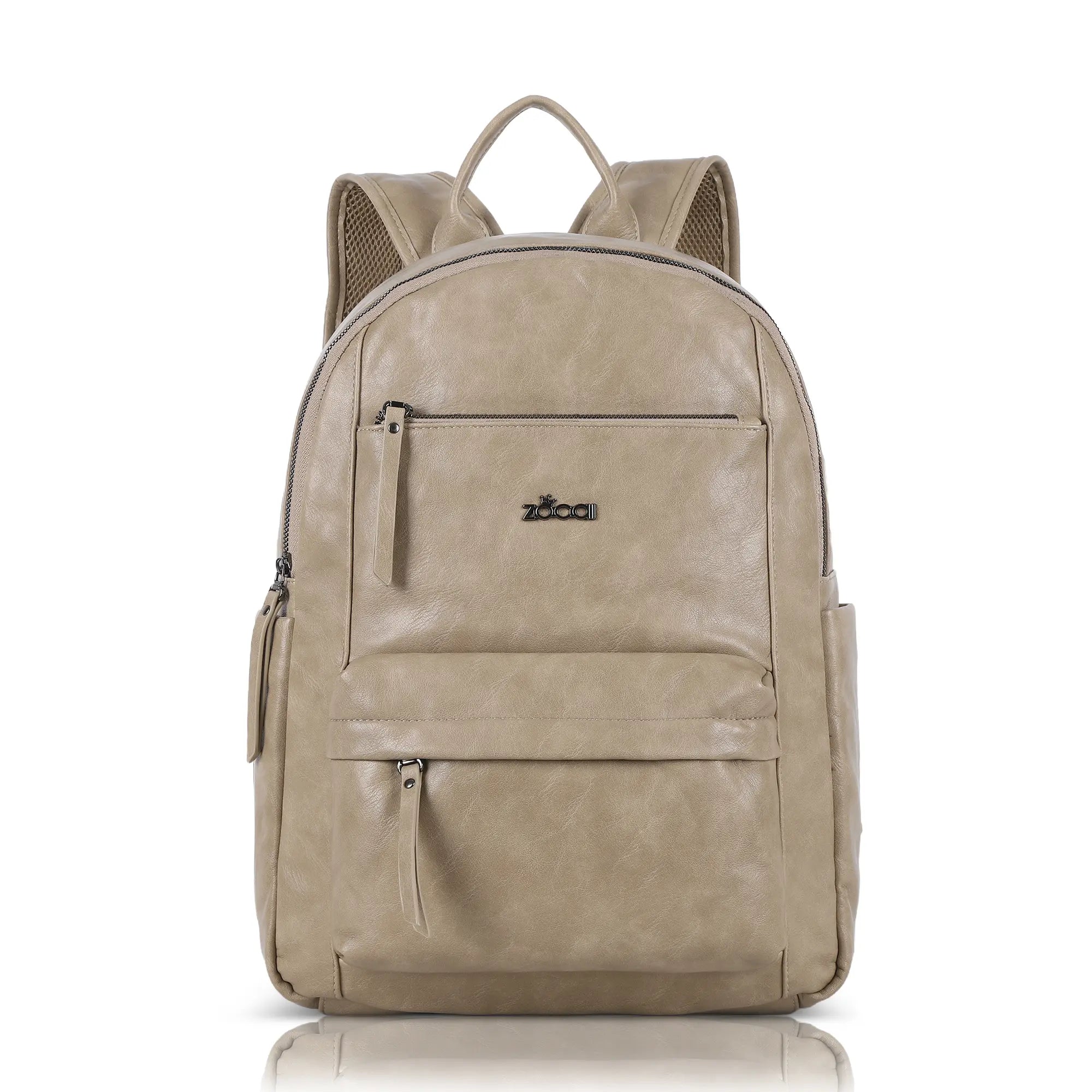 Outdoor Travel Backpack – Vintage Vegan Leather Hiking Daypack with Multi-Pocket Design | Angelkiss