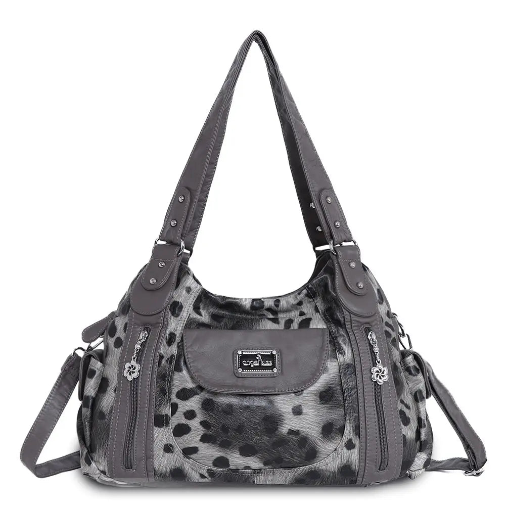 Women  handbag with High Quality Washed PU Multi-function Bag