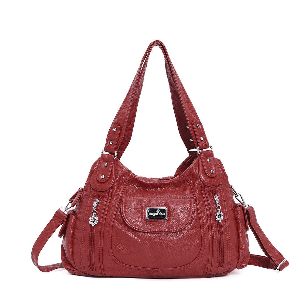 Women Handbag with High Quality Washed PU - Angel Kiss Bag