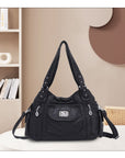 Women  handbag with High Quality Washed PU and Multi-pack