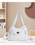 Women  handbag with High Quality Washed PU and Multi-pack