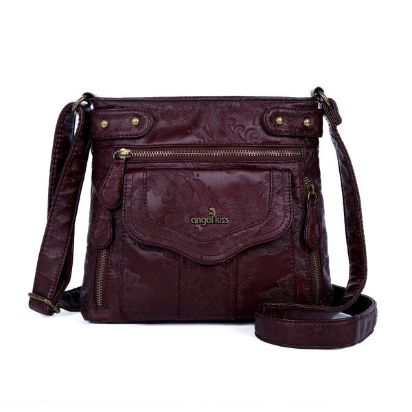 Women's black vintage crossbody bag