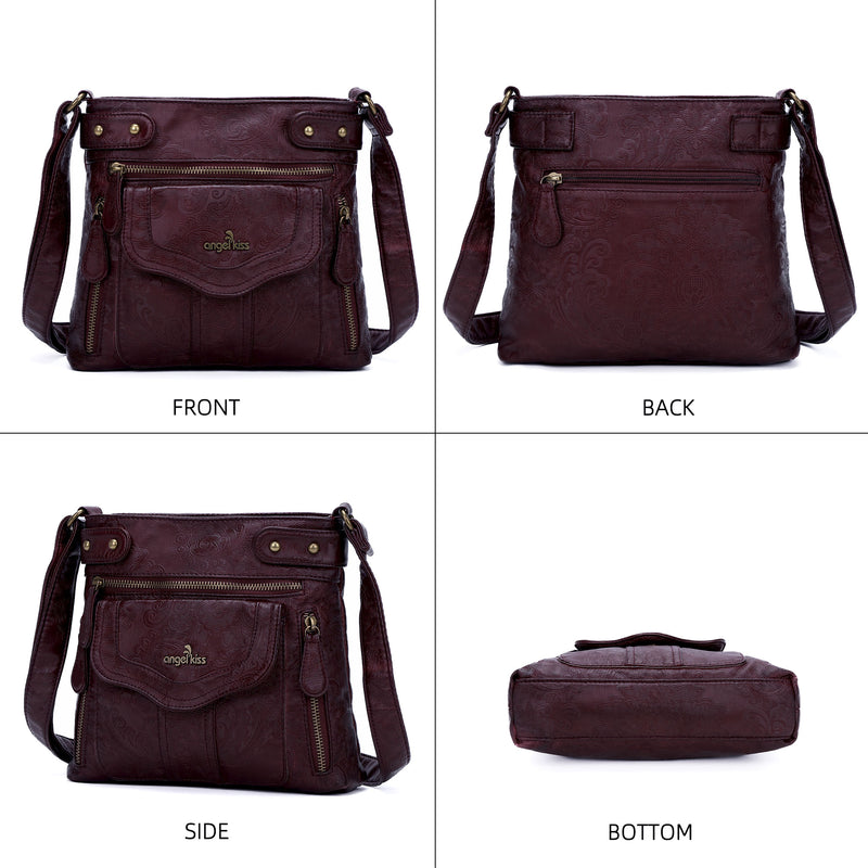 Women's black vintage crossbody bag