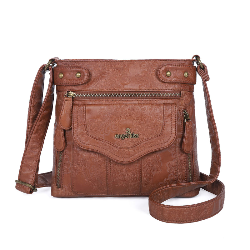 Women's black vintage crossbody bag