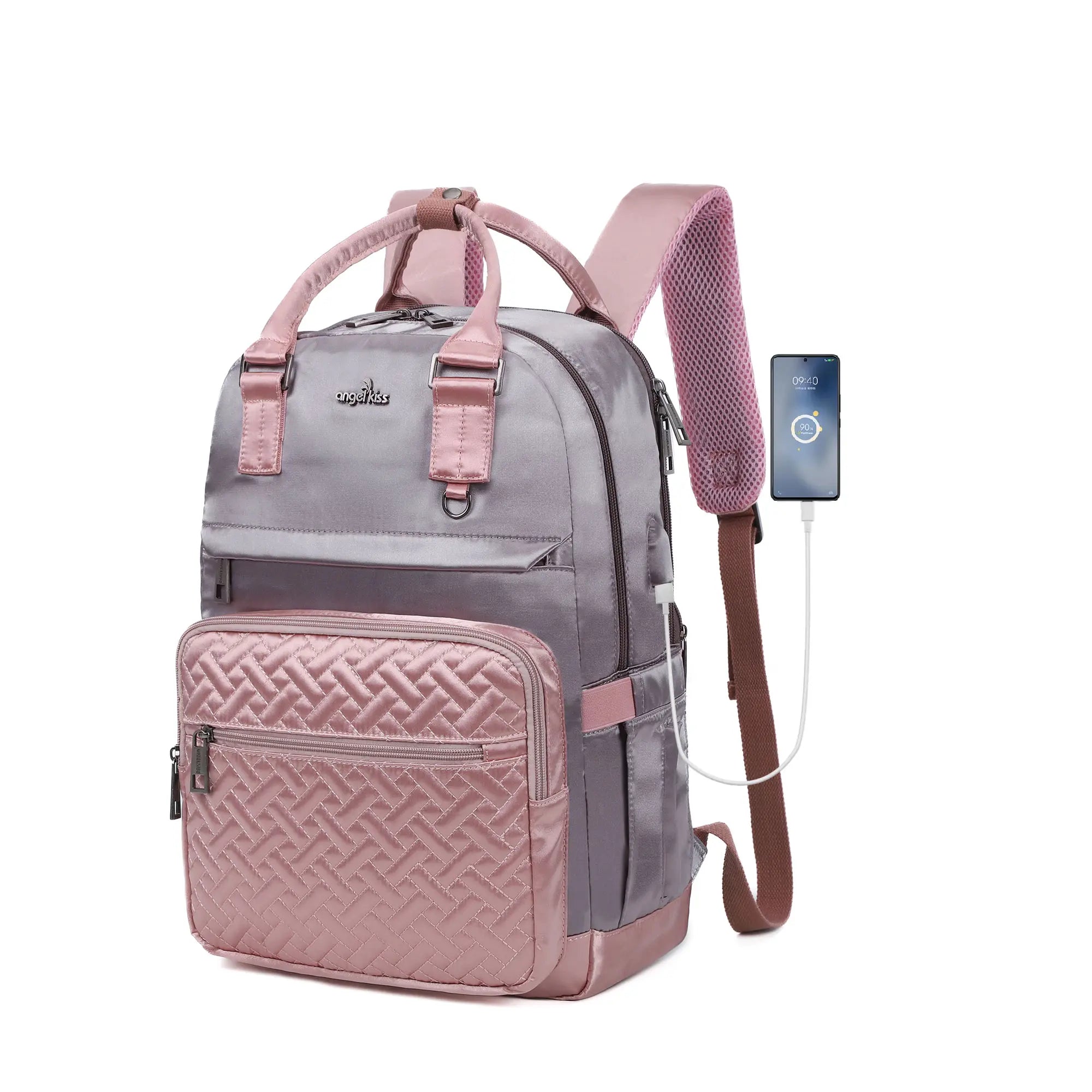 large capacity splicing daily convenient computer backpack for men and women