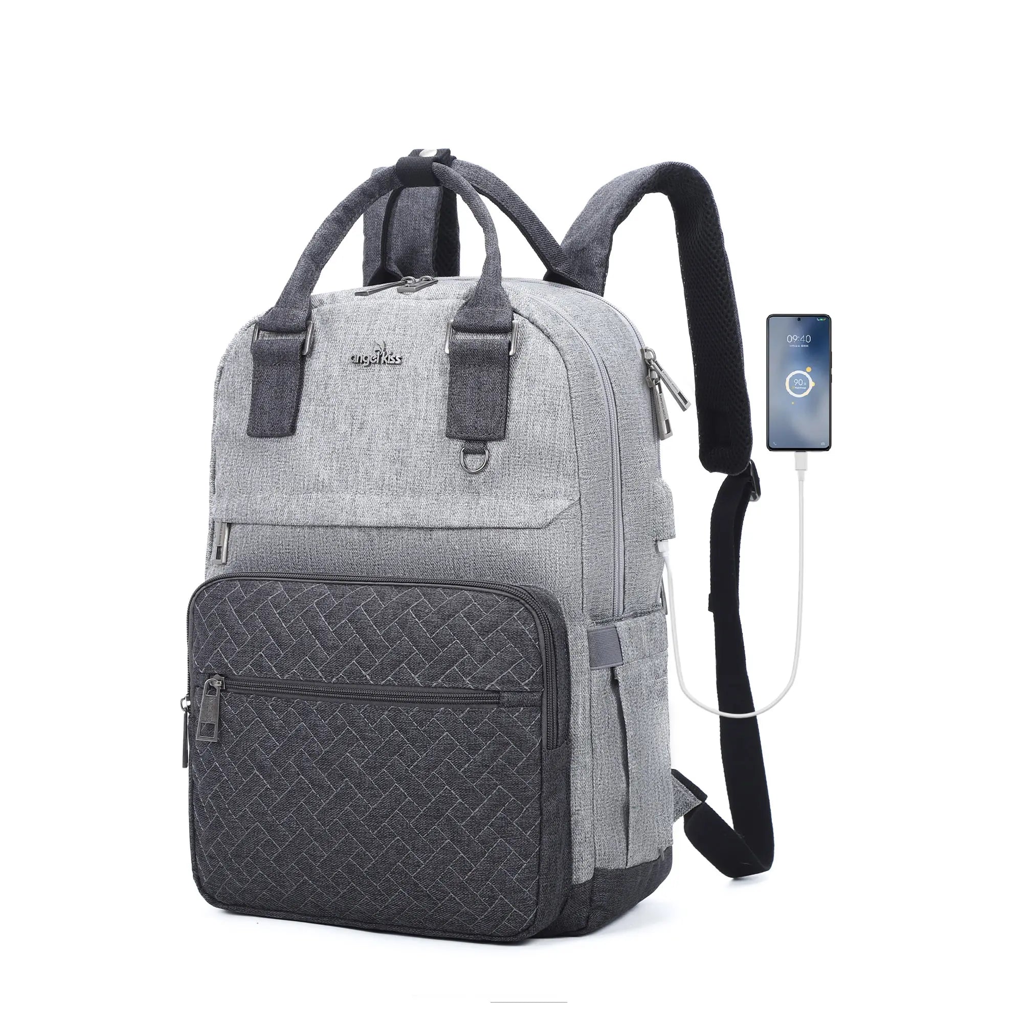 large capacity splicing daily convenient computer backpack for men and women