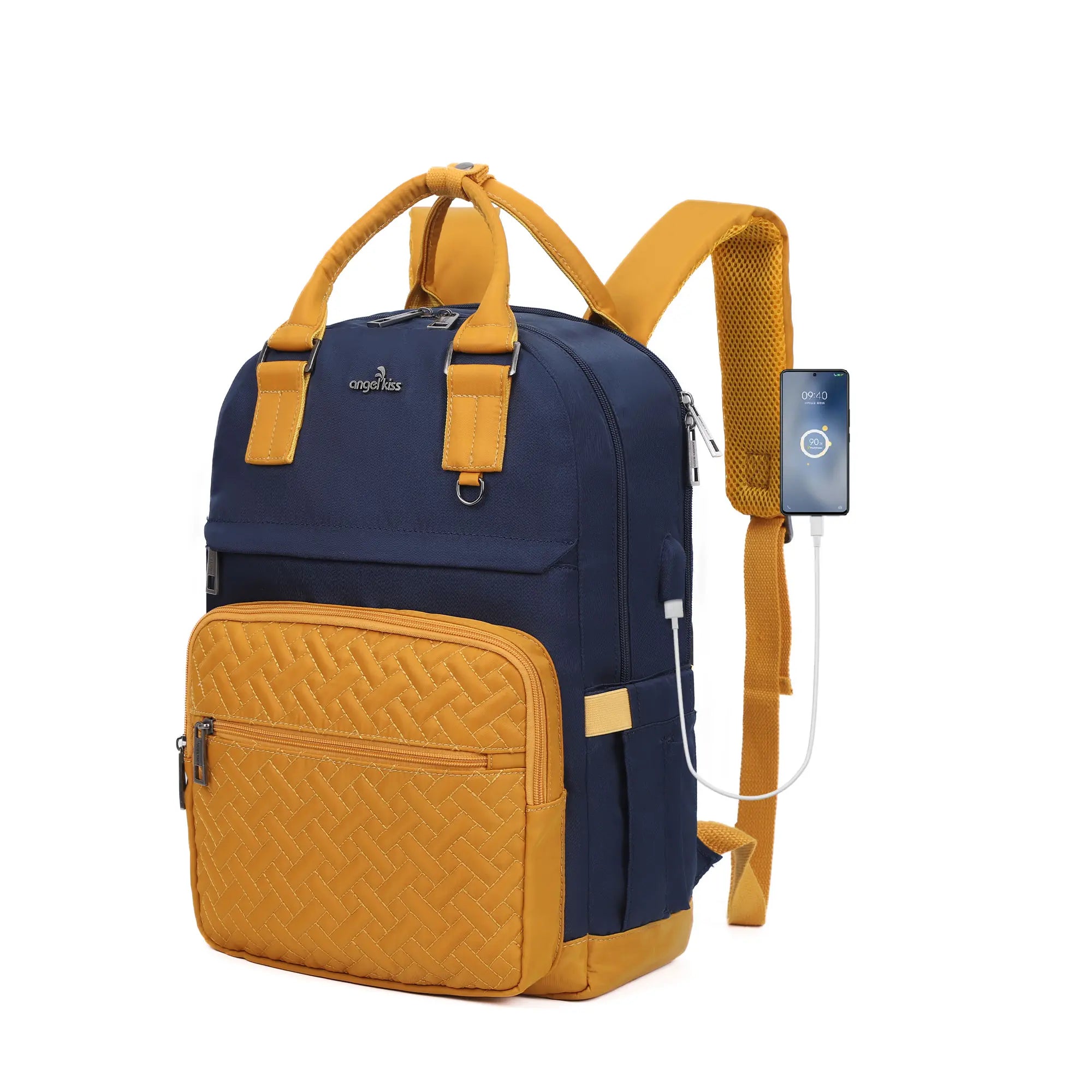 large capacity splicing daily convenient computer backpack for men and women