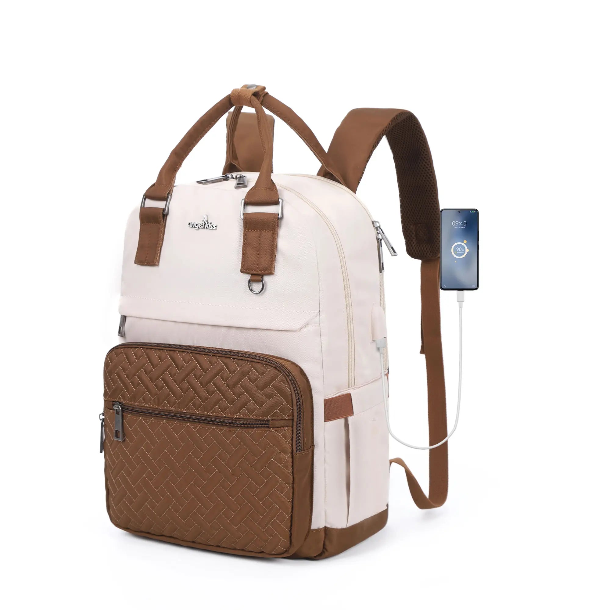 large capacity splicing daily convenient computer backpack for men and women