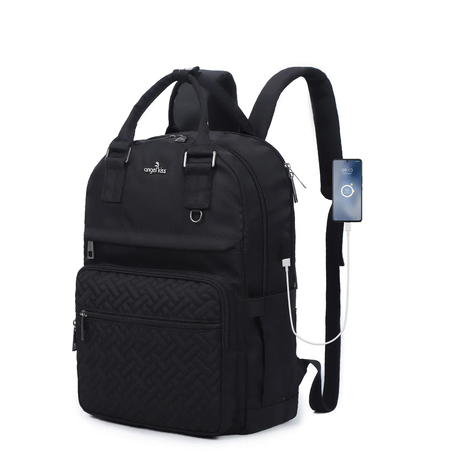 large capacity splicing daily convenient computer backpack for men and women