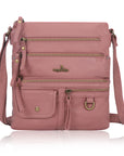 Vintage solid color fashion crossbody bag