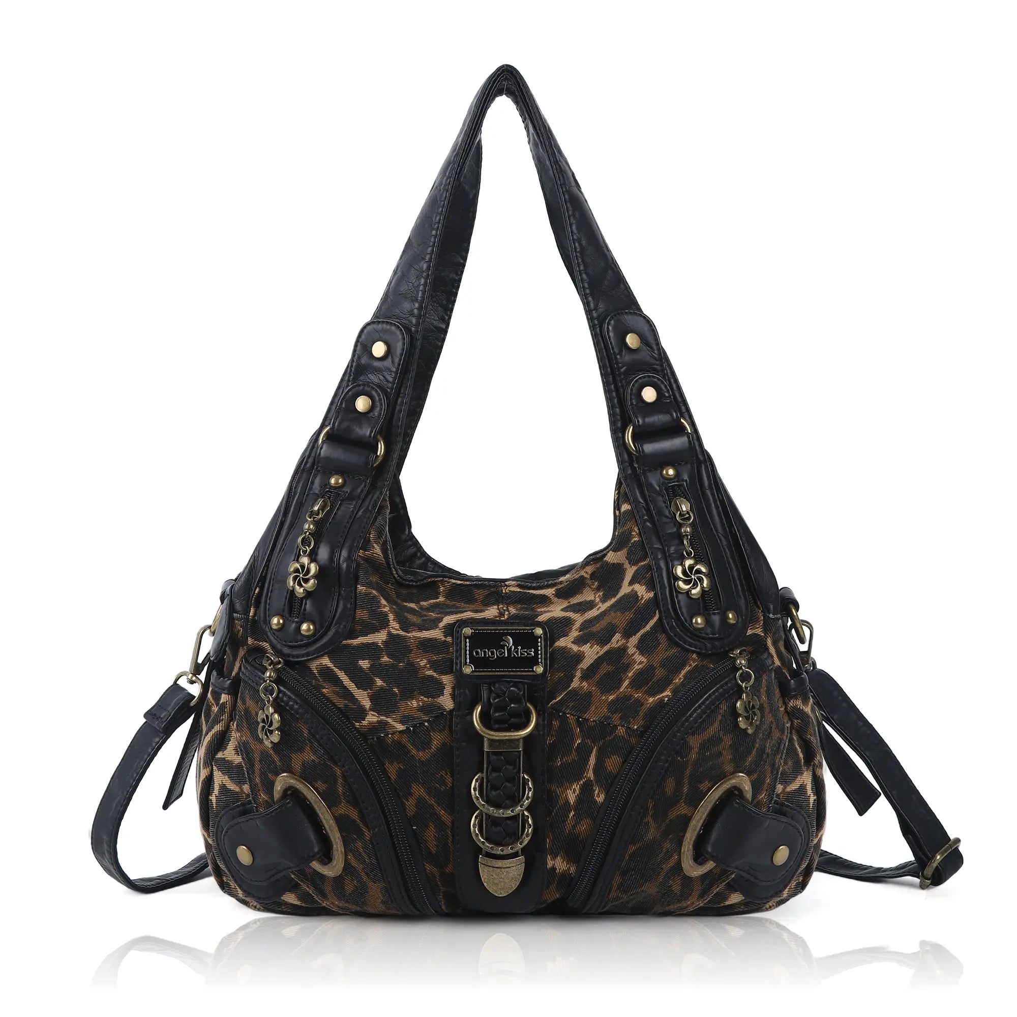 Hobo Bum Shoulder Bag, wash nylon leopard multi-purpose design shoulder bag
