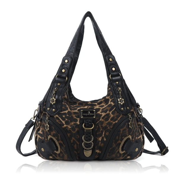 Hobo Bum Shoulder Bag, wash nylon leopard multi-purpose design shoulder bag