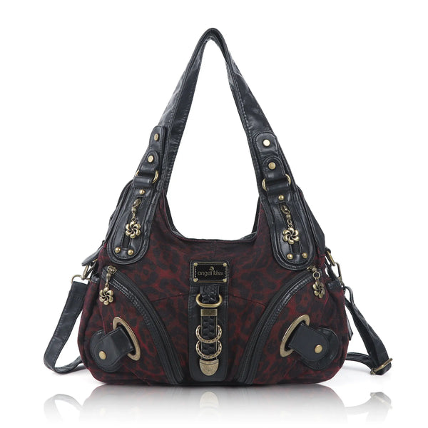 Hobo Bum Shoulder Bag, wash nylon leopard multi-purpose design shoulder bag