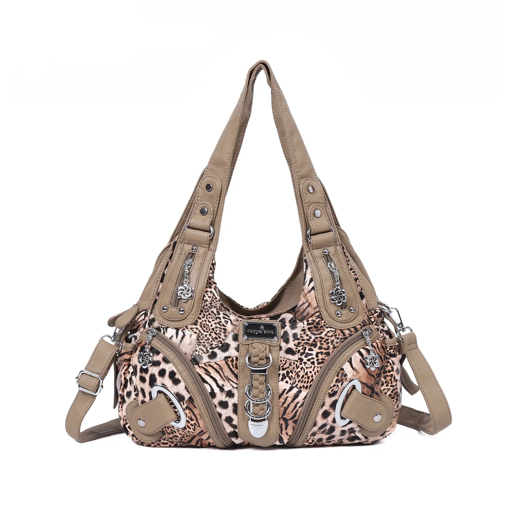 Hobo Leopard print Shoulder  Handbag