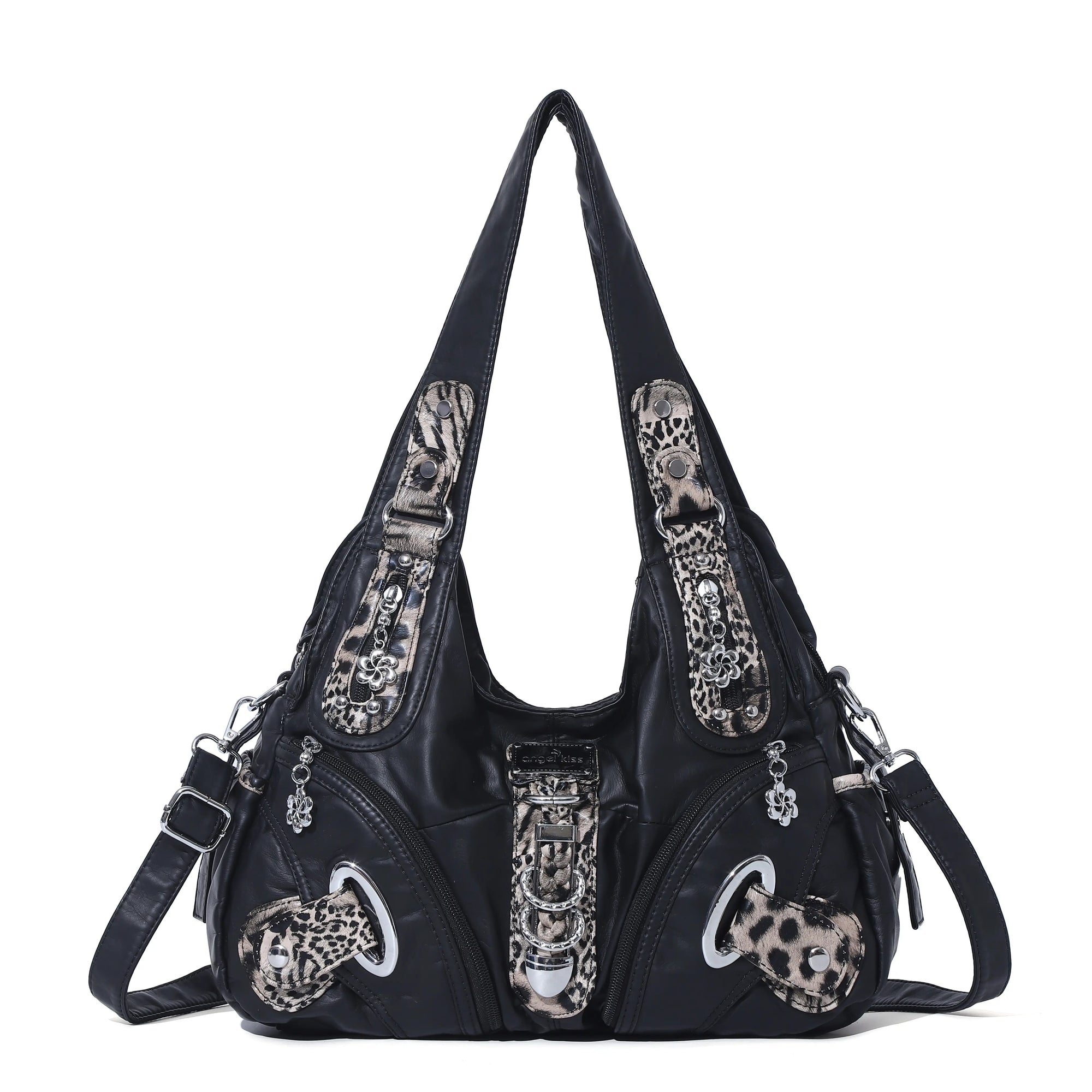 Hobo Bum Shoulder Bag, wash nylon leopard multi-purpose design shoulder bag