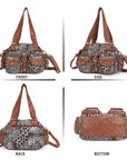 Washed Leather  Leopard print waterproof Handbag Unique Style For Women shoulder bag