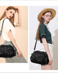 Washed Leather  denim design Handbag Unique Style For Women Crossbody Bag