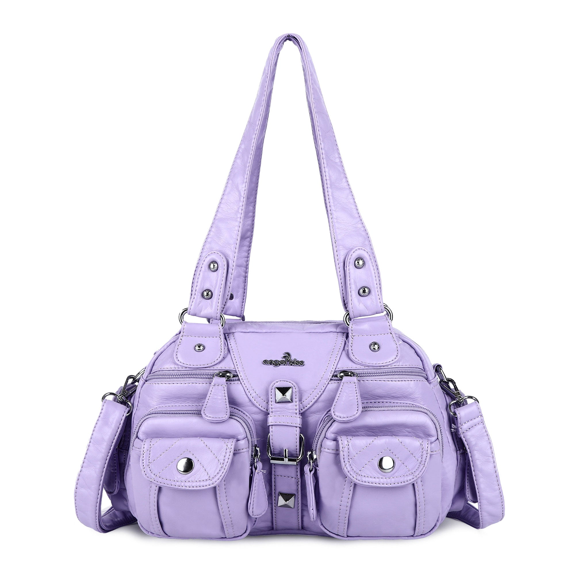 Washed Leather  Multilayer separation individuality Handbag Unique Style For Women