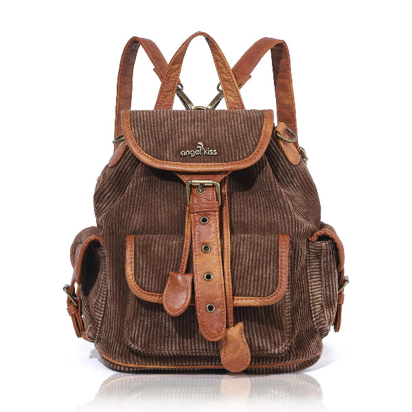 Washed Corduroy Convertible Backpack | Vintage Classic Style Washed Corduroy Convertible Backpack | Vintage Classic Style