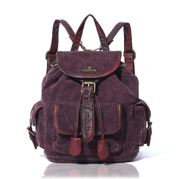 Washed Corduroy Convertible Backpack | Vintage Classic Style
