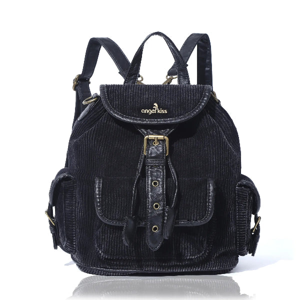 Washed Corduroy Convertible Backpack | Vintage Classic Style · Minimalist Practical Design