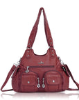 AngelKiss Tie-Dye Artistic Handbag with Crossbody Strap