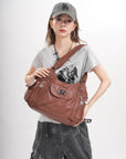 Women Handbag With High Quality Washed PU Multi Purpose Tote Bag