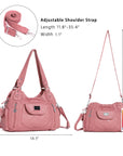 Women  handbag with High Quality Washed PU and Multi-pack