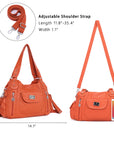 Women  handbag with High Quality Washed PU and Multi-pack