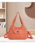 Women  handbag with High Quality Washed PU and Multi-pack