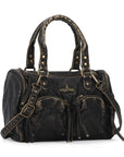 Classic Vintage Designer Soft Vegan Leather Handbag