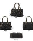 Classic Vintage Designer Soft Vegan Leather Handbag