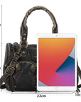 Classic Vintage Designer Soft Vegan Leather Handbag