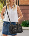 Classic Vintage Designer Soft Vegan Leather Handbag