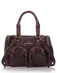 Classic Vintage Designer Soft Vegan Leather Handbag