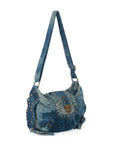 Vintage Boho Shoulder Bag – Washed Denim Purse for Free-Spirited Women
